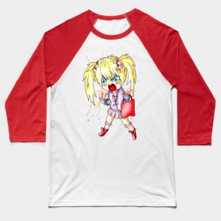 lightning strike angry girl Baseball T-Shirt